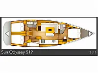 Sun Odyssey 519 - Layout image