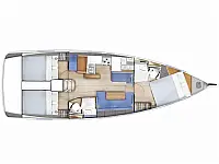 Sun Odyssey 410 - Layout image