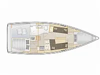 Hanse 348 - Layout image