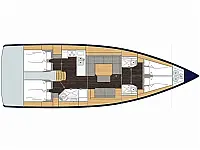 Bavaria C45 - Layout image