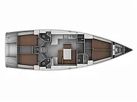 Bavaria 45 Cruiser - Layout image