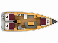 Bavaria C38 - Layout image