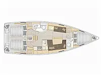 Hanse 388 - Layout image