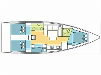 Dufour 430 - Layout image