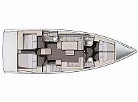 Dufour 470 - 5 cabins - Layout image