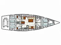 Hanse 540 - Layout image