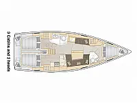 Hanse 418 - Layout image