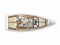 Hanse 455 - Layout image