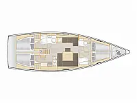 Hanse 458 - Layout image