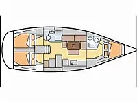 Dufour 405 Grand Large - Layout image