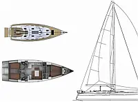 Bavaria 45 Cruiser - Layout image