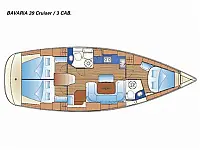 Bavaria 39 Cruiser - Layout image