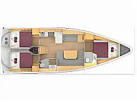 Bavaria C42 - Layout image