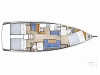 Sun Odyssey 410 - Layout image