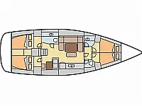 Dufour 450 Grand Large - Layout image