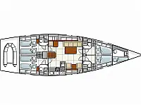 Hanse 540e - Layout image