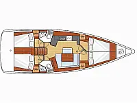 Oceanis 45 (4 cabins) - Layout image