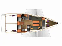 Sun Odyssey 349 - Layout image