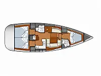 Sun Odyssey 42DS - Layout image