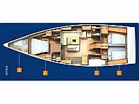 Hanse 505 - Layout image