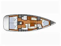 Sun Odyssey 42DS - Layout image