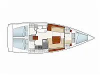 Hanse 385 - Layout image