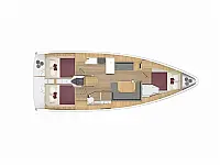 Bavaria C38 - Layout image