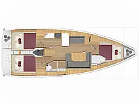 Bavaria C38 - Layout image