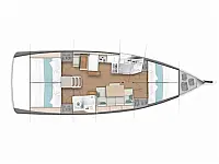 Sun Odyssey 440 - Layout image