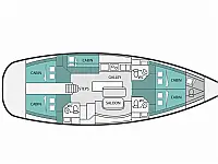 Cyclades 50.5 - Layout image