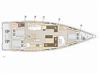 Hanse 548 - Layout image