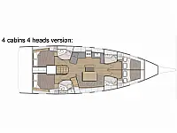 Oceanis 46.1 - Layout image
