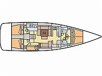 Dufour 500 Grand Large - Layout image