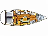 Oceanis 411 Clipper - Layout image