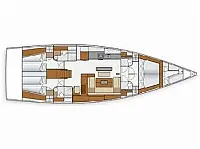 Hanse 575 - 1cab - Layout image