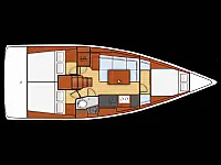 Beneteau Oceanis 38 - Layout image