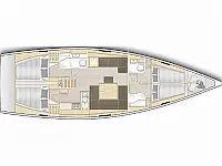 Hanse 458 - Layout image