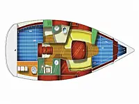Sun Odyssey 32 (2 cab.) - Layout image