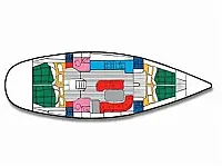 Oceanis 461 (4 cab.) - Layout image