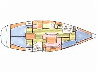 Sun Odyssey 42.2 (4 cab.) - Layout image