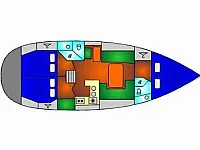 Hanse 341 - Layout image
