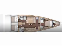 Dufour 560 - Layout image