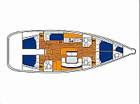 Cyclades 50.5 (5 cab.) - Layout image