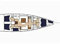 Dufour 560 Grand Large (6 cab.) - Layout image
