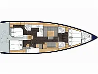 Bavaria C50 (5 + 1 cab.) - Layout image