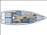 Bavaria 40 Cruiser - Layout image