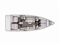 Dufour 470 (5 cab.) - Layout image