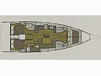 Oceanis 46.1 (5 cab.) - Layout image