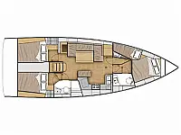 Oceanis 40.1 (4 cab.) - Layout image