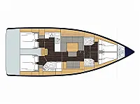 Bavaria C45 (4 cab.) - Layout image